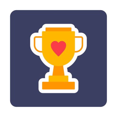 Kupalı kupa. Web simgesi basit illüstrasyon