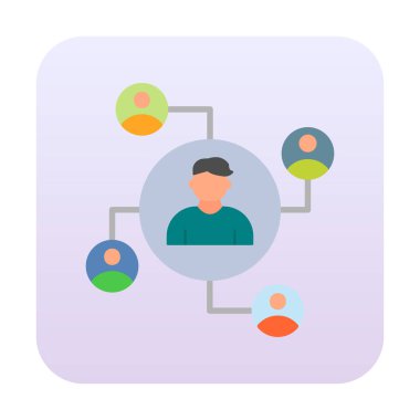 vektör olarak düz sosyal ağ simgesi. logotype