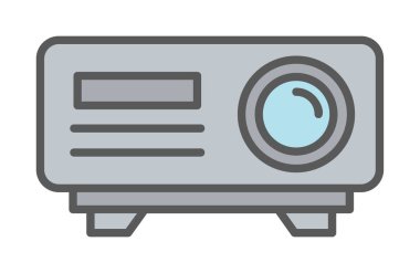 Projektör web simgesi vektör illüstrasyon tasarımı