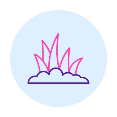 Çim simgesi, vektör illüstrasyonu 