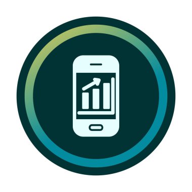 akıllı telefon ekran vektör simgeleri üzerinde analiz