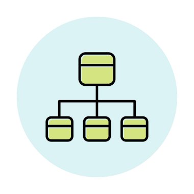 Modern Akış Çizelgesi simgesinin vektör çizimi                            