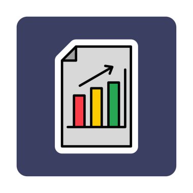 büyüyen grafik, bar grafiği vektör çizimi