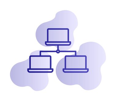 Basit ağ simgesi, vektör illüstrasyonu