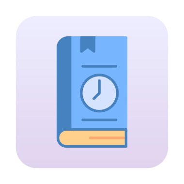 Kitap Zaman Sınırı simgesi, vektör illüstrasyonu 