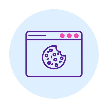Basit Web Kurabiyeleri simgesi, vektör illüstrasyonu