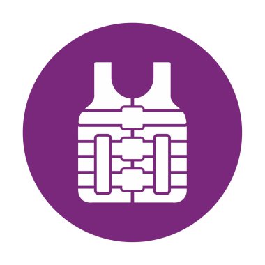 Modern Life Vest simge tasarımının vektör çizimi                     