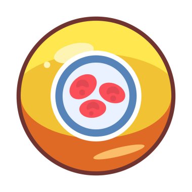 Bakteri petri kabı ve bakteri vektör simgesi 