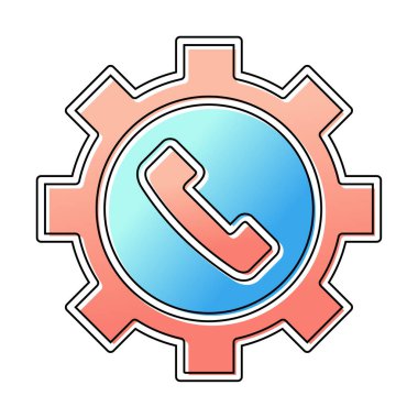 Teknik destek simge vektör çizim                 