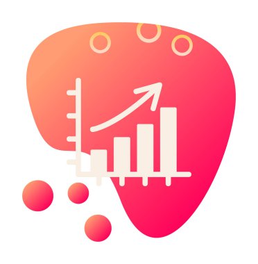 büyüyen grafik, bar grafiği vektör çizimi