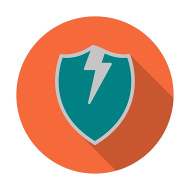 Kırık Kalkan simgesi. vektör illüstrasyonu 