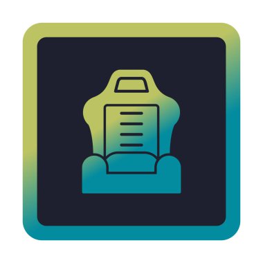 araba koltuğu simgesi, vektör illüstrasyonu 