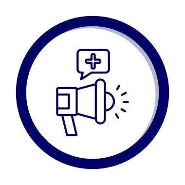 Basit Pazarlama Kampanyası simgesi, vektör illüstrasyonu