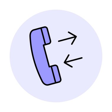 Basit bir telefon görüşmesi. simge vektör illüstrasyonu  