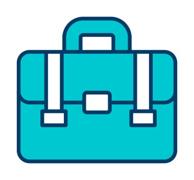 Portföy düz vektör simgesi