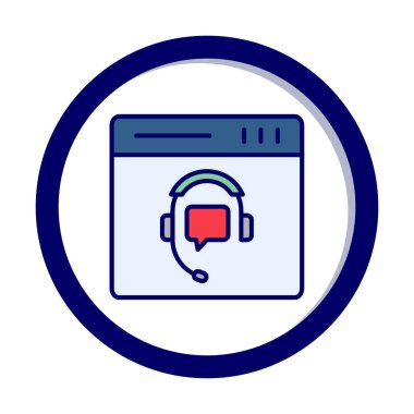 Modern Çevrimiçi Online Destekleyici element tasarımının vektör illüstrasyonu                            