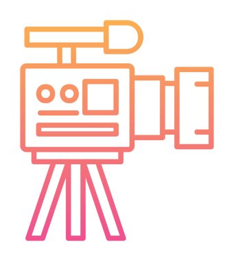 düz basit kamera simgesi vektör illüstrasyonu