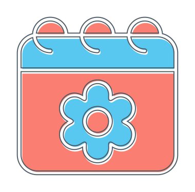 Sakura tarih simgesi, vektör çizimi 