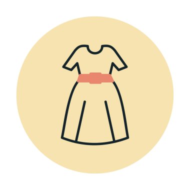 elbise web simgesi, vektör illüstrasyonu