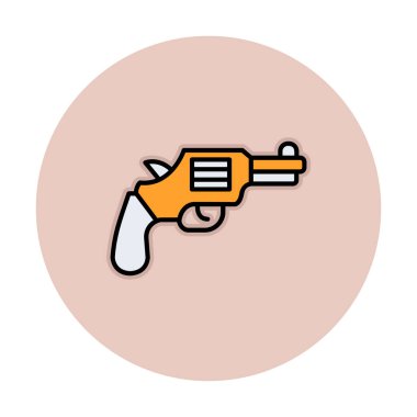 Elli silahın düz dizaynında vektör illüstrasyonu