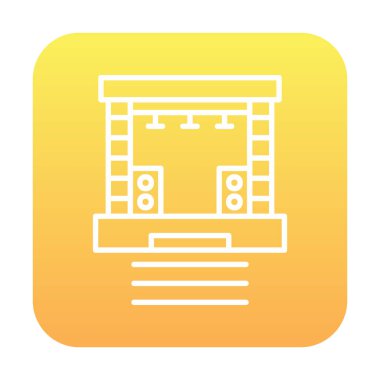 sahne ikonu vektör illüstrasyonu 