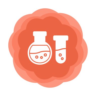 Matara ikonu. Laboratuvar ekipmanları. vektör illüstrasyonu.                     