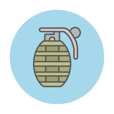 El bombası simgesi, vektör illüstrasyonu