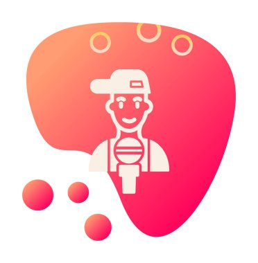 Mikrofonlu rapçinin vektör çizimi 