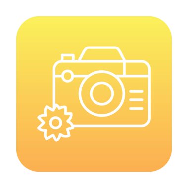 fotoğraf makinesi ikon vektör illüstrasyonu                      