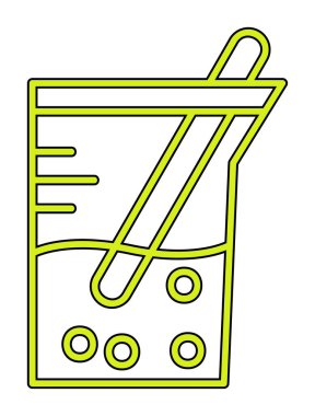 Beaker modern simgesinin vektör illüstrasyonu                          