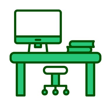 bilgisayar Resepsiyon simge vektör çizim 