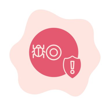 Cd Virüs simgesinin vektör çizimi 