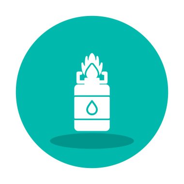 Kamp Gaz ikonu vektör illüstrasyon tasarımı