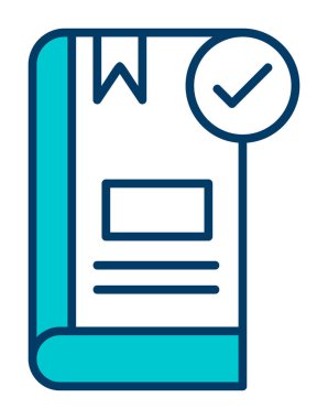 İşaretle web simgesi, vektör illüstrasyonlu kitap