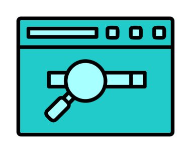 Web tarayıcı simgesi, vektör illüstrasyonu basit tasarım