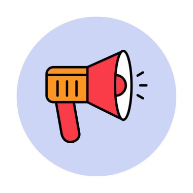 megafon ikonu. Hoparlör vektör illüstrasyonu. düz dizayn