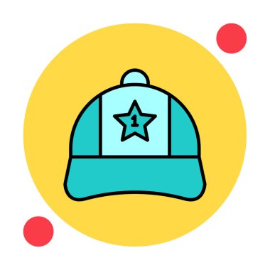 Bir numaralı simge ile kapağın vektör illüstrasyonu 