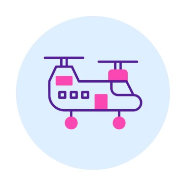 Askeri Heliciopter vektör ikonu. biçim düzdür  