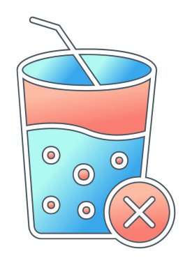 Meyve suyu işareti yok. Web simgesi basit illüstrasyon 