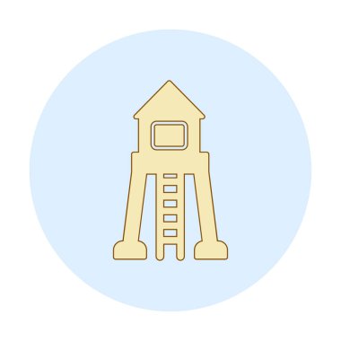 Askeri Kule. Web simgesi basit illüstrasyon 