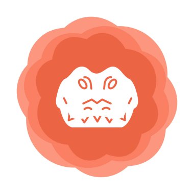 Basit timsah simgesi, vektör illüstrasyonu