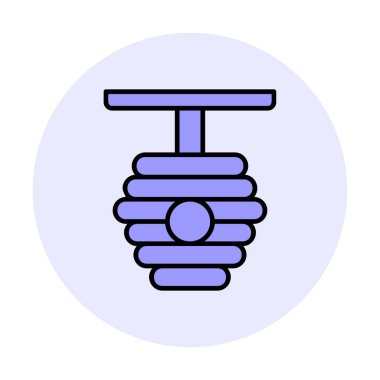 Arı kovanı simgesi vektör illüstrasyonu