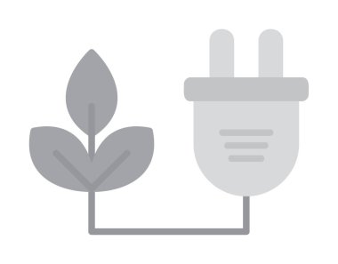 Basit Biyokütle eko enerji simgesi, vektör illüstrasyonu