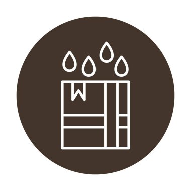 Su geçirmez Parsel simgesinin vektör çizimi  