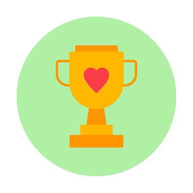 Kupalı kupa. Web simgesi basit illüstrasyon