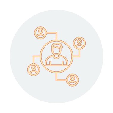 vektör olarak düz sosyal ağ simgesi. logotype