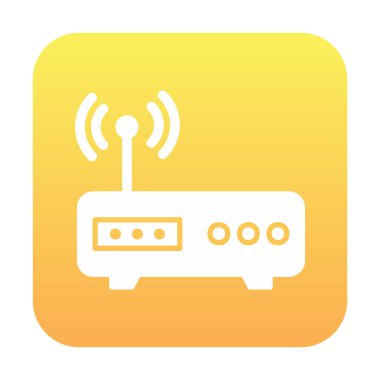 Basit Modem düz ikon vektör çizimi