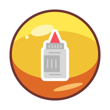 Boya tüpü. Web simgesi vektör illüstrasyonu  