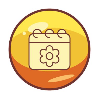 Sakura tarih simgesi, vektör çizimi 