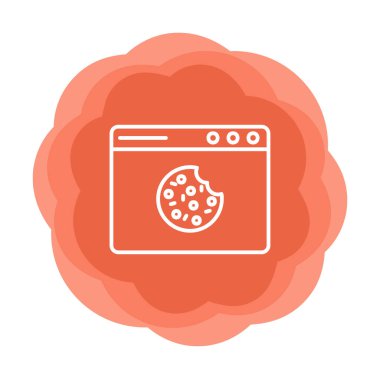 Basit Web Kurabiyeleri simgesi, vektör illüstrasyonu